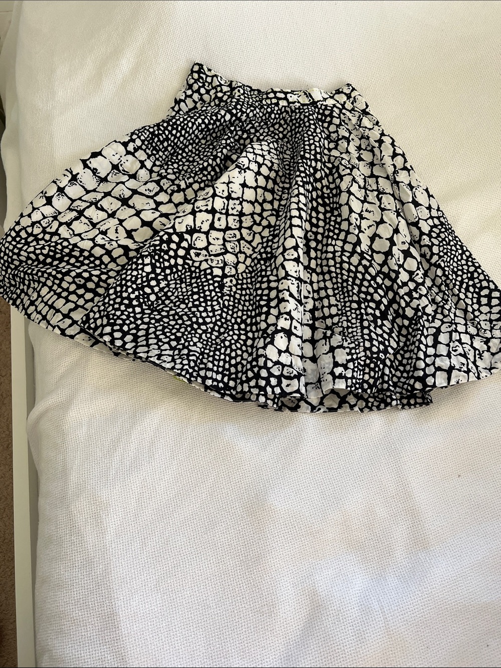 Black & White Printed Circle Skirt